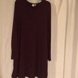 Gap XL wine colored swing dress
